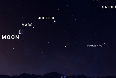 在接下来的几周里你可以同时在天空中看到五颗行星
