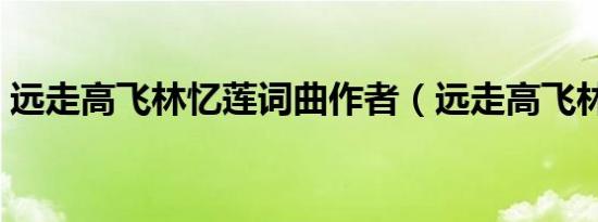 远走高飞林忆莲词曲作者（远走高飞林忆莲）