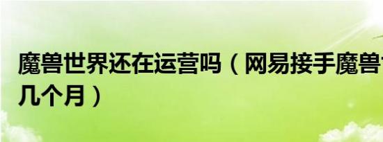 魔兽世界还在运营吗（网易接手魔兽世界停运几个月）
