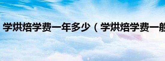 学烘焙学费一年多少（学烘焙学费一般多少）