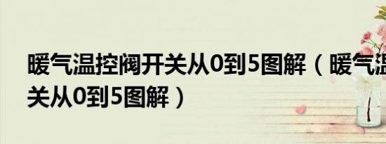 暖气温控阀开关从0到5图解（暖气温控阀开关从0到5图解）