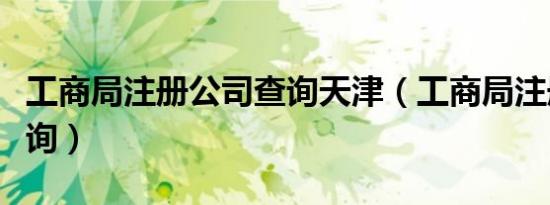 工商局注册公司查询天津（工商局注册公司查询）