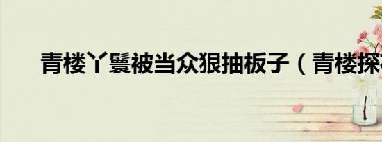 青楼丫鬟被当众狠抽板子（青楼探花）