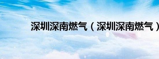 深圳深南燃气（深圳深南燃气）