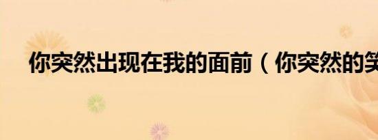 你突然出现在我的面前（你突然的笑了）
