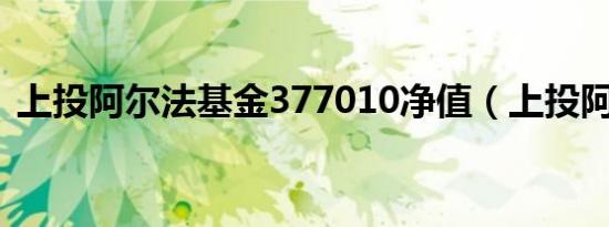 上投阿尔法基金377010净值（上投阿尔法）