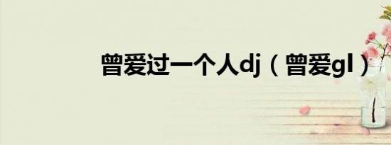 曾爱过一个人dj（曾爱gl）