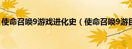 使命召唤9游戏进化史（使命召唤9游民星空）