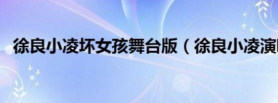 徐良小凌坏女孩舞台版（徐良小凌演唱会）