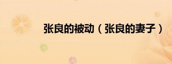 张良的被动（张良的妻子）