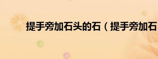 提手旁加石头的石（提手旁加石）