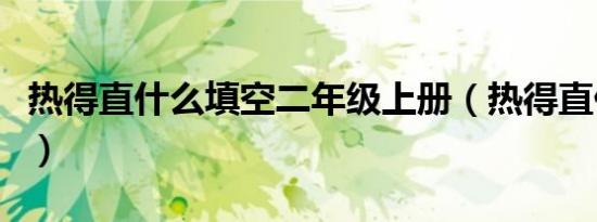 热得直什么填空二年级上册（热得直什么填空）