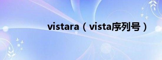 vistara（vista序列号）