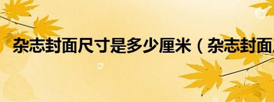 杂志封面尺寸是多少厘米（杂志封面尺寸）