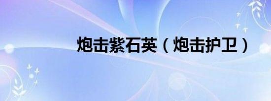 炮击紫石英（炮击护卫）