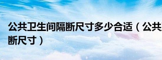 公共卫生间隔断尺寸多少合适（公共卫生间隔断尺寸）
