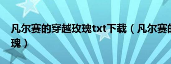 凡尔赛的穿越玫瑰txt下载（凡尔赛的穿越玫瑰）