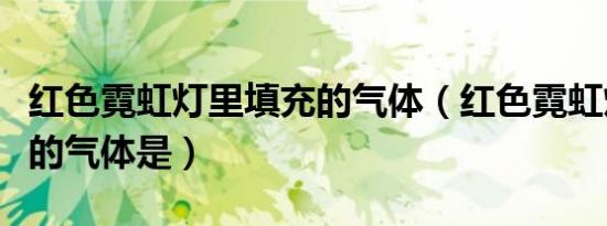 红色霓虹灯里填充的气体（红色霓虹灯里填充的气体是）