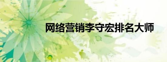 网络营销李守宏排名大师
