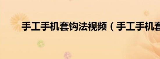 手工手机套钩法视频（手工手机套）
