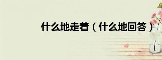 什么地走着（什么地回答）