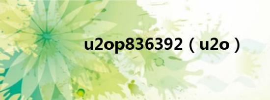 u2op836392（u2o）