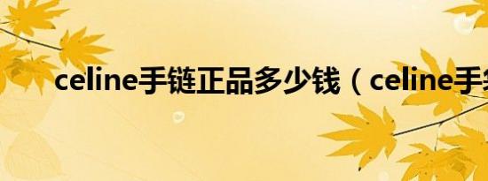 celine手链正品多少钱（celine手袋）