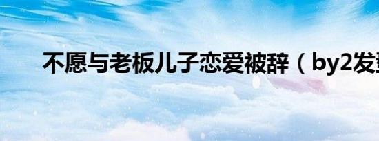 不愿与老板儿子恋爱被辞（by2发型）