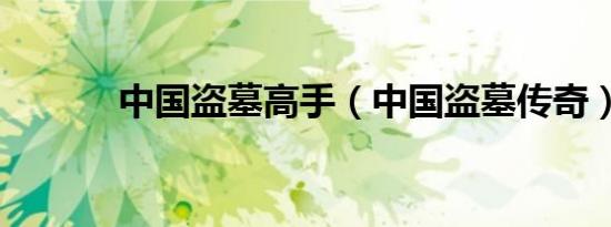 中国盗墓高手（中国盗墓传奇）