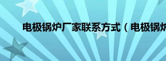 电极锅炉厂家联系方式（电极锅炉）