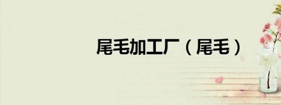 尾毛加工厂（尾毛）