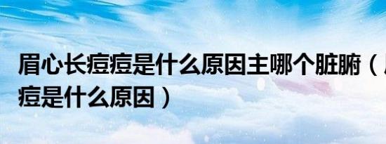 眉心长痘痘是什么原因主哪个脏腑（眉心长痘痘是什么原因）
