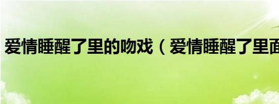 爱情睡醒了里的吻戏（爱情睡醒了里面的歌）
