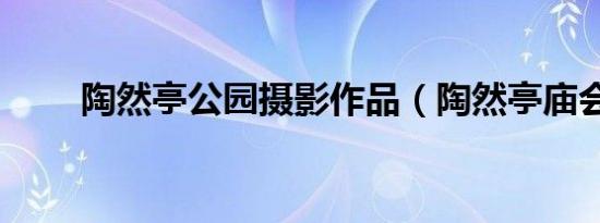 陶然亭公园摄影作品（陶然亭庙会）