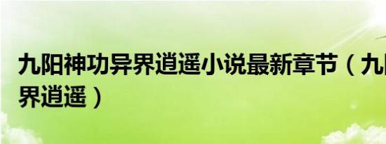 九阳神功异界逍遥小说最新章节（九阳神功异界逍遥）