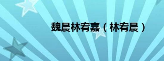 魏晨林宥嘉（林宥晨）