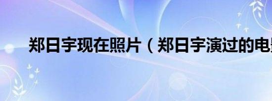 郑日宇现在照片（郑日宇演过的电影）