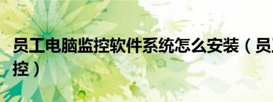 员工电脑监控软件系统怎么安装（员工电脑监控）