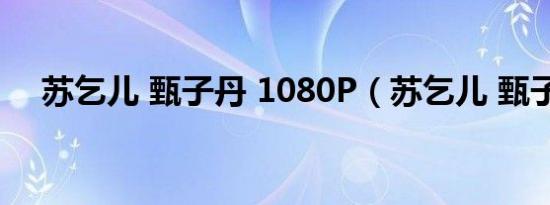 苏乞儿 甄子丹 1080P（苏乞儿 甄子丹）