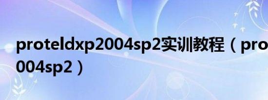 proteldxp2004sp2实训教程（proteldxp2004sp2）