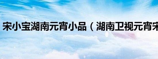宋小宝湖南元宵小品（湖南卫视元宵宋小宝）