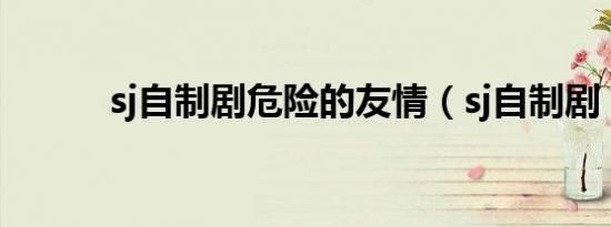 sj自制剧危险的友情（sj自制剧）