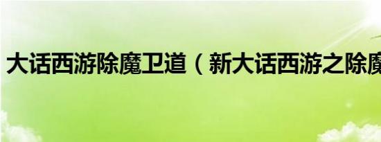 大话西游除魔卫道（新大话西游之除魔传奇）