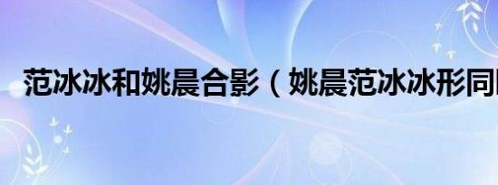 范冰冰和姚晨合影（姚晨范冰冰形同陌路）