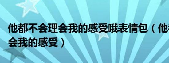 他都不会理会我的感受哦表情包（他都不会理会我的感受）
