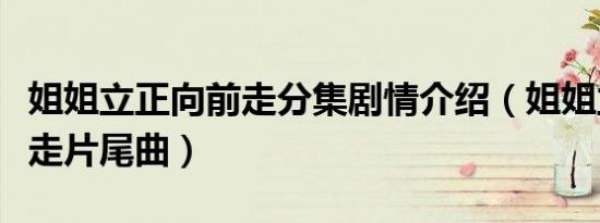 姐姐立正向前走分集剧情介绍（姐姐立正向前走片尾曲）