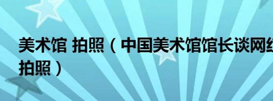 美术馆 拍照（中国美术馆馆长谈网红展打卡拍照）