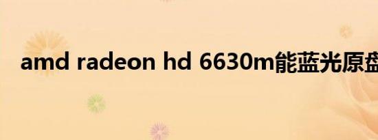 amd radeon hd 6630m能蓝光原盘播放