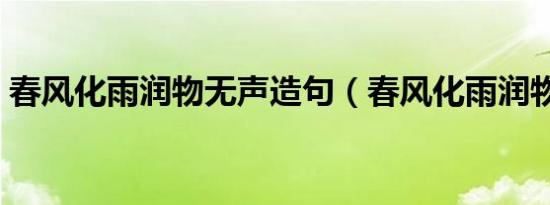 春风化雨润物无声造句（春风化雨润物无声）