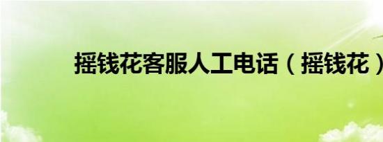 摇钱花客服人工电话（摇钱花）